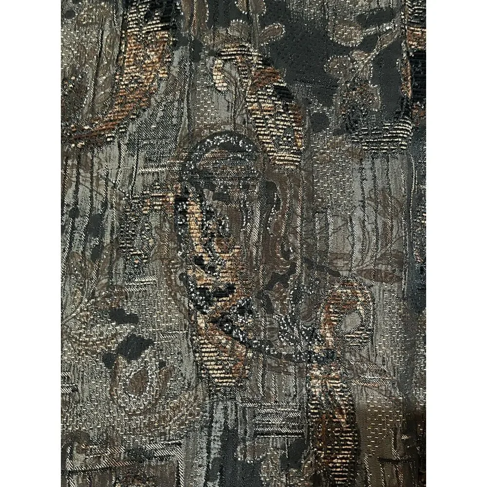 Chico's Womens Size Medium Dressy Brown Black Shimmer Sequin Bead Blazer Jacket